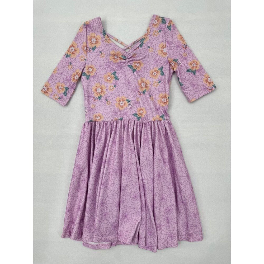 Dotdotsmile Girls Dress Size 3/4 Halloween Spider Webs Floral New with Tags